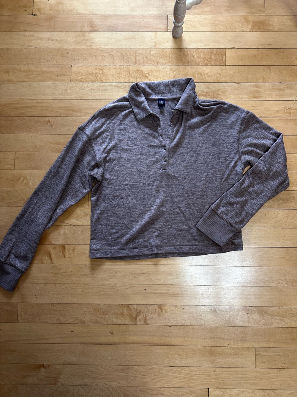 GAP Women's Tan Heathered PoloSweater